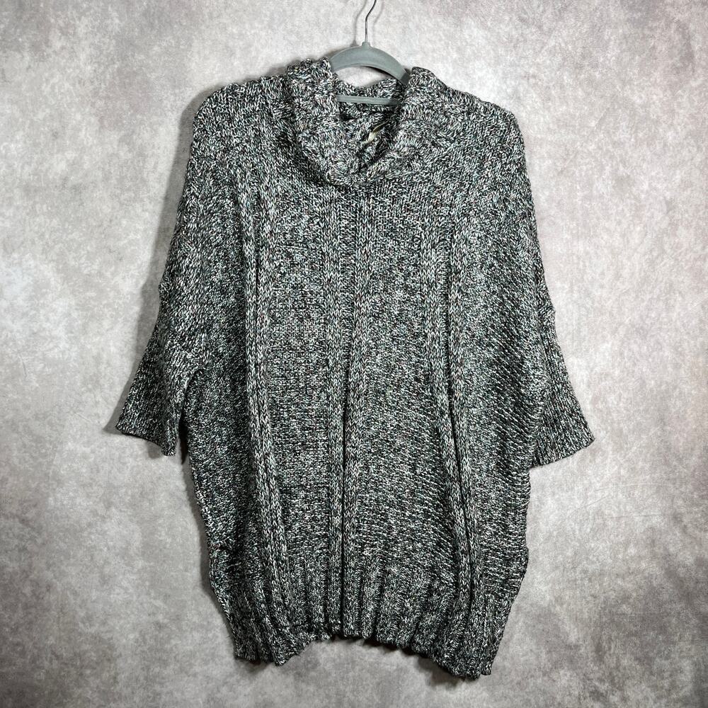 Matilda Jane Evening Stroll Sweater Womens Size M/L Gray Knit‎ Tunic Turtleneck